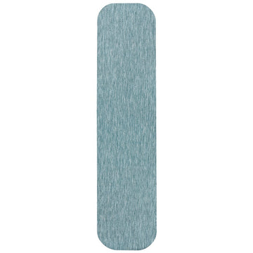 Miles Modern Minimalist Radius Corner Solid Indoor/Outdoor Area Rug